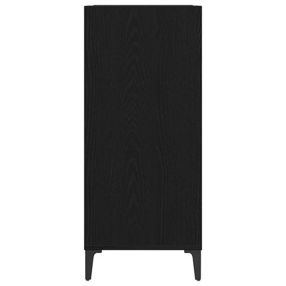 Mobile porta vinili Rovere Nero 84,5 x 38 x 89 cm