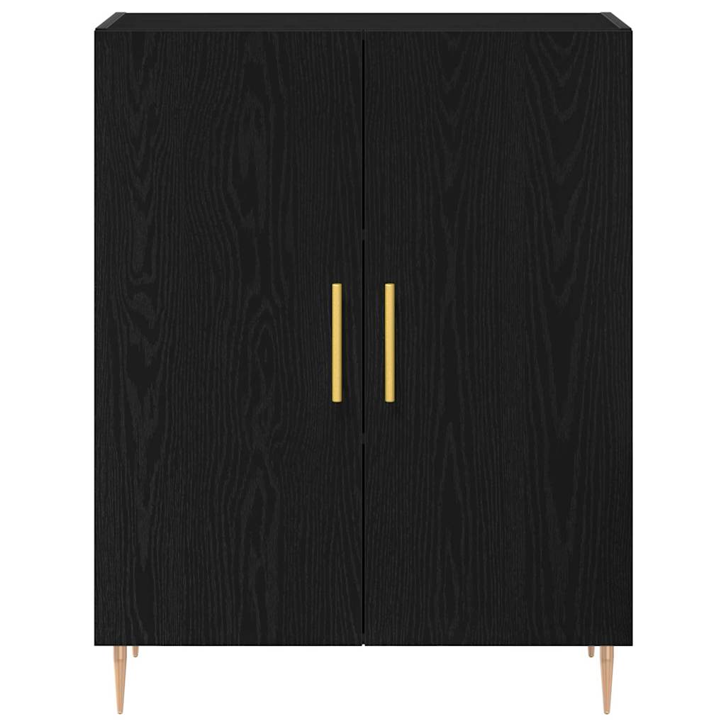 Credenza Rovere Nero 69,5 x 34 x 90 cm Legno multistrato