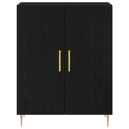 Credenza Rovere Nero 69,5 x 34 x 90 cm Legno multistrato