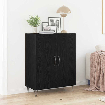 Credenza Rovere Nero 69,5 x 34 x 90 cm Legno multistrato
