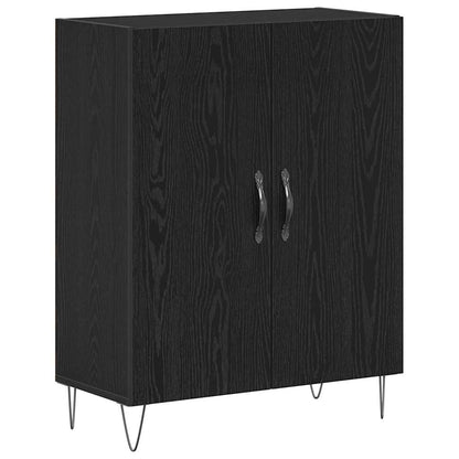 Credenza Rovere Nero 69,5 x 34 x 90 cm Legno multistrato