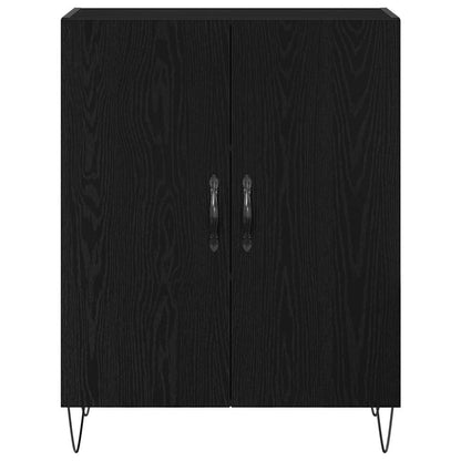 Credenza Rovere Nero 69,5 x 34 x 90 cm Legno multistrato
