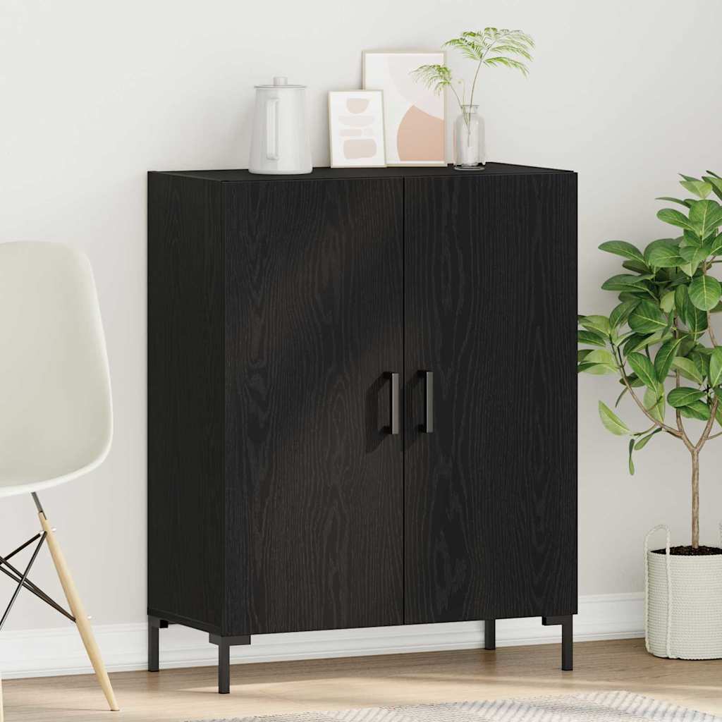 Credenza Rovere Nero 69,5 x 34 x 90 cm Legno multistrato