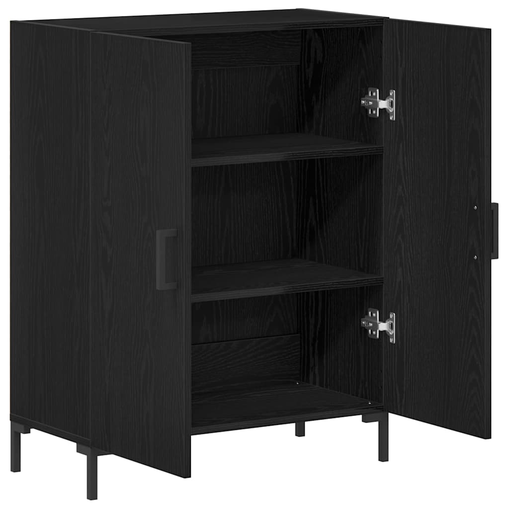 Credenza Rovere Nero 69,5 x 34 x 90 cm Legno multistrato