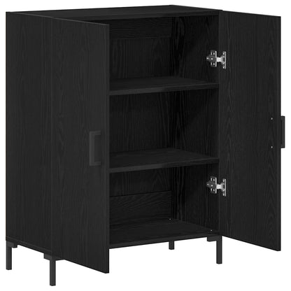 Credenza Rovere Nero 69,5 x 34 x 90 cm Legno multistrato