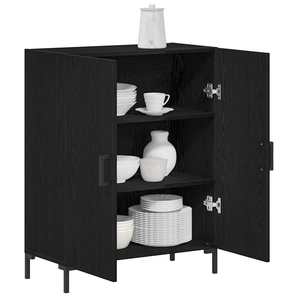 Credenza Rovere Nero 69,5 x 34 x 90 cm Legno multistrato
