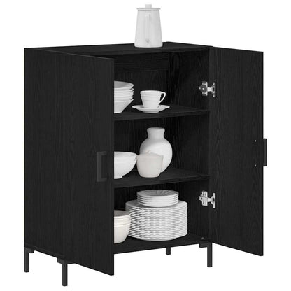 Credenza Rovere Nero 69,5 x 34 x 90 cm Legno multistrato