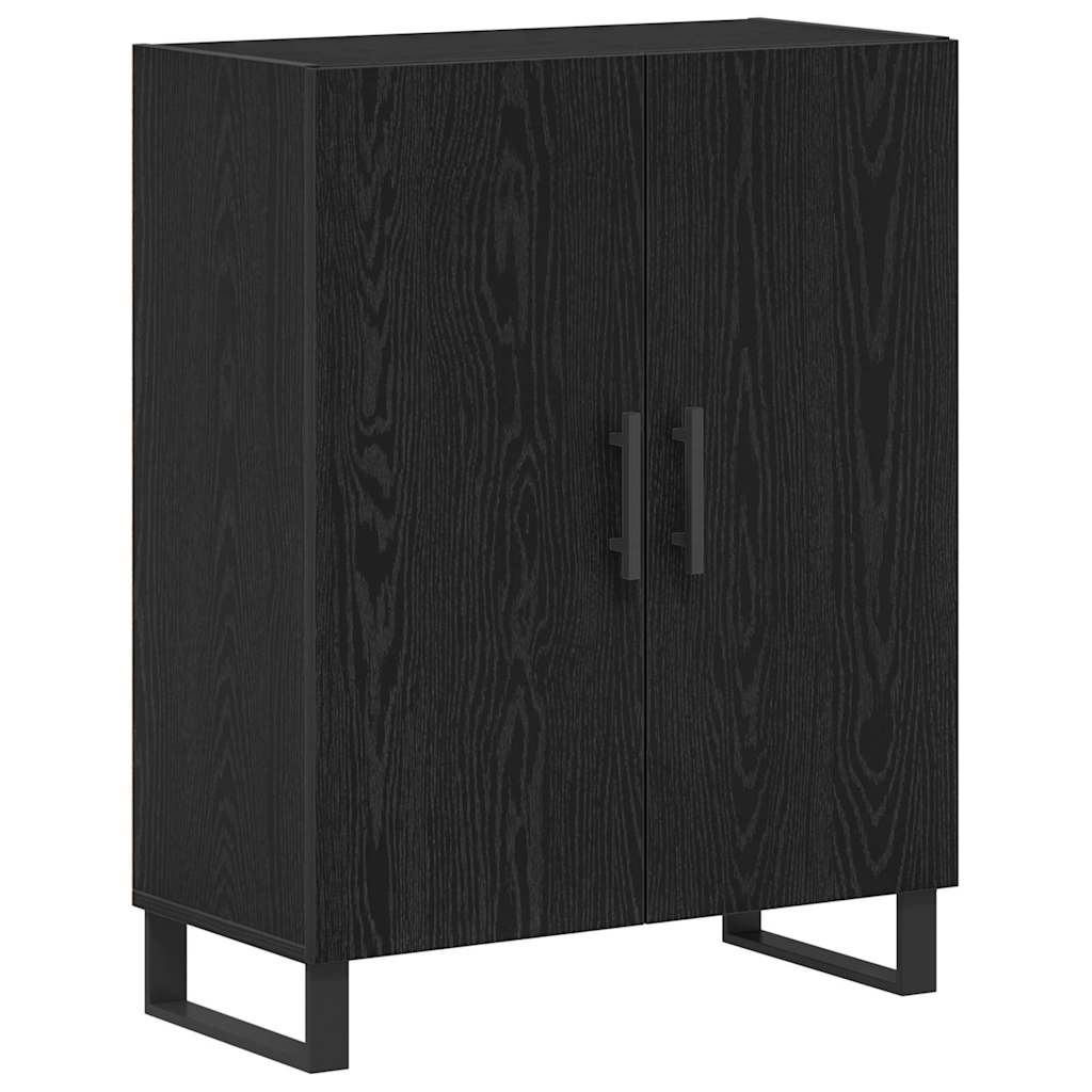 Credenza Rovere Nero 69,5 x 34 x 90 cm Legno multistrato