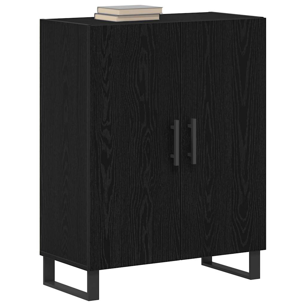 Credenza Rovere Nero 69,5 x 34 x 90 cm Legno multistrato