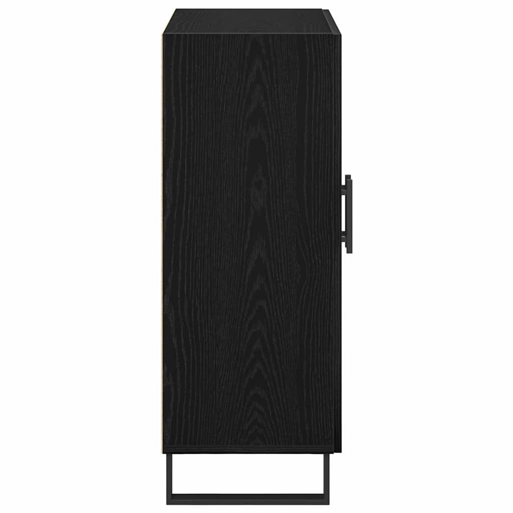 Credenza Rovere Nero 69,5 x 34 x 90 cm Legno multistrato
