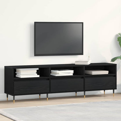 Mobile TV Rovere Nero 150 x 30 x 44,5 cm Legno multistrato