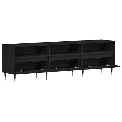 Mobile TV Rovere Nero 150 x 30 x 44,5 cm Legno multistrato