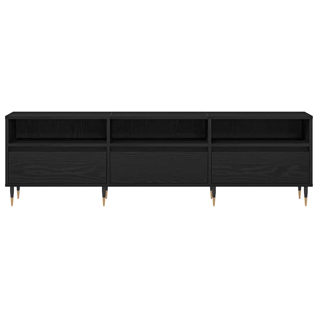 Mobile TV Rovere Nero 150 x 30 x 44,5 cm Legno multistrato
