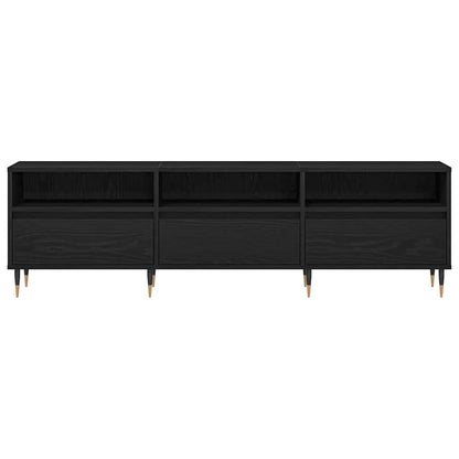 Mobile TV Rovere Nero 150 x 30 x 44,5 cm Legno multistrato