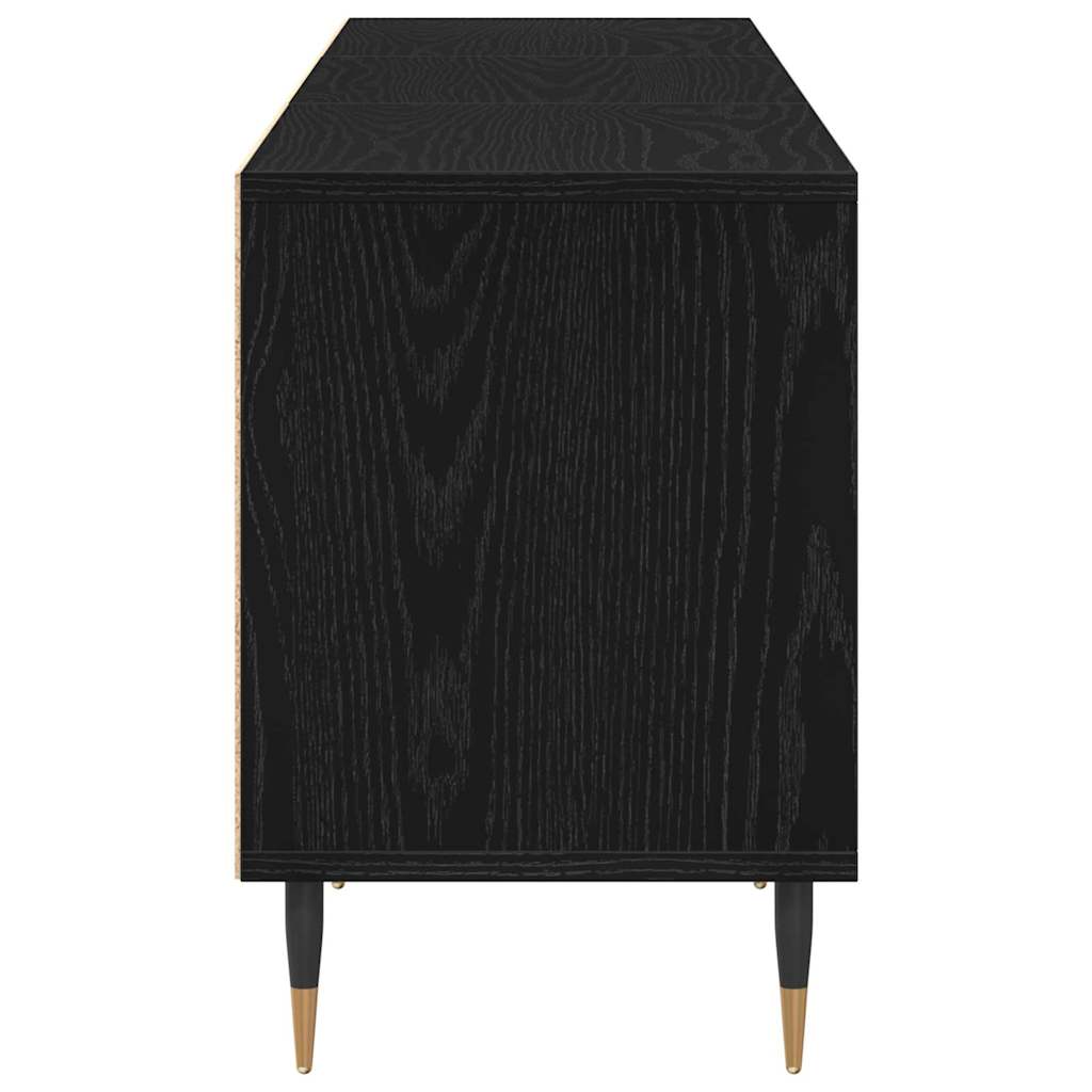 Mobile TV Rovere Nero 150 x 30 x 44,5 cm Legno multistrato