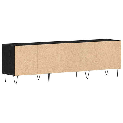 Mobile TV Rovere Nero 150 x 30 x 44,5 cm Legno multistrato