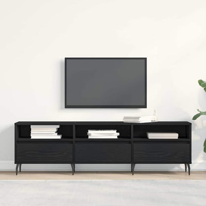 Mobile TV Rovere Nero 150 x 30 x 44,5 cm Legno multistrato