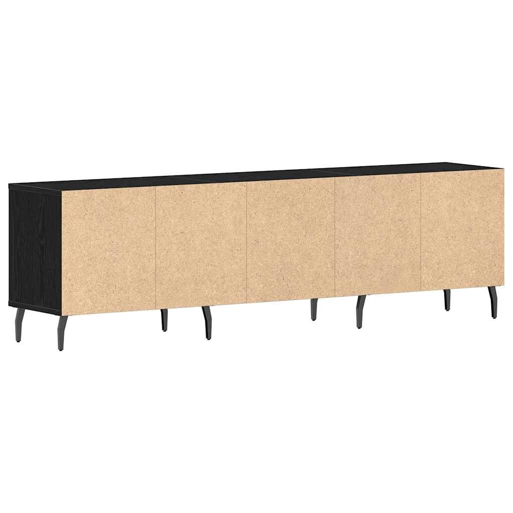 Mobile TV Rovere Nero 150 x 30 x 44,5 cm Legno multistrato