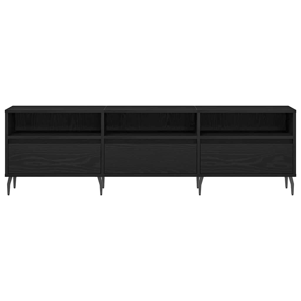 Mobile TV Rovere Nero 150 x 30 x 44,5 cm Legno multistrato