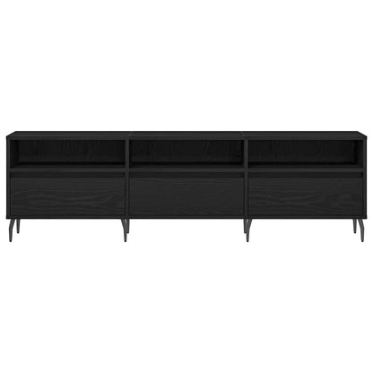 Mobile TV Rovere Nero 150 x 30 x 44,5 cm Legno multistrato