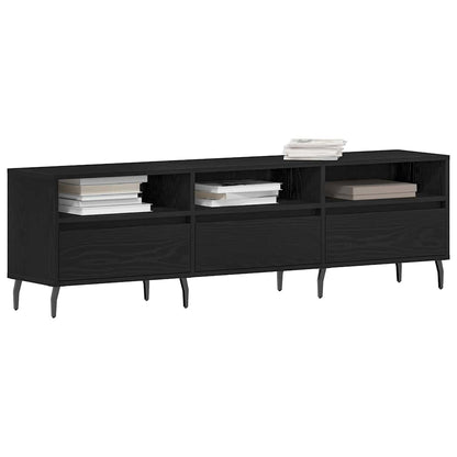 Mobile TV Rovere Nero 150 x 30 x 44,5 cm Legno multistrato