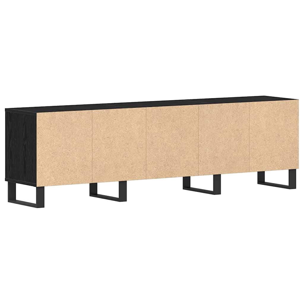 Mobile TV Rovere Nero 150 x 30 x 44,5 cm Legno multistrato