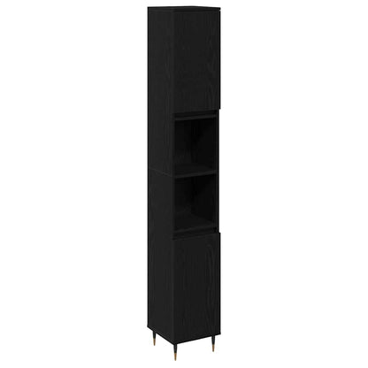 Mobile da Bagno Rovere Nero 30 x 30 x 190 cm | homemem39