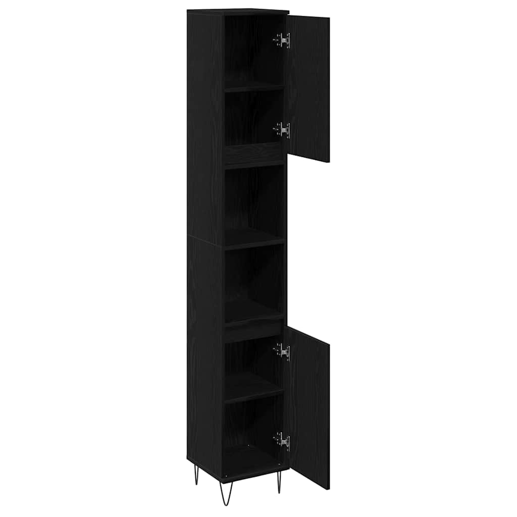 Mobile da Bagno Rovere Nero 30 x 30 x 190 cm | homemem39