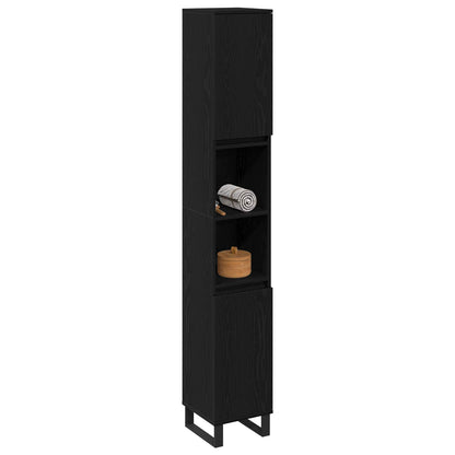 Mobile da Bagno Rovere Nero 30 x 30 x 190 cm | homemem39