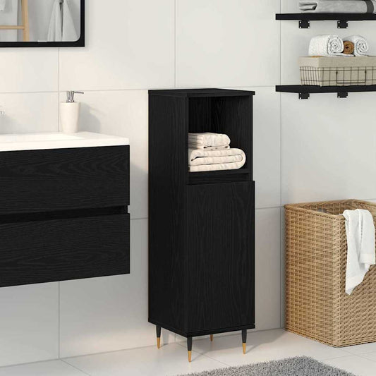 Mobile da Bagno Rovere Nero 30 x 30 x 100 cm | homemem39