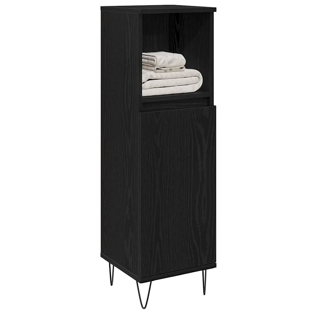 Mobile da Bagno Rovere Nero 30 x 30 x 100 cm | homemem39
