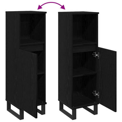 Mobile da Bagno Rovere Nero 30 x 30 x 100 cm | homemem39