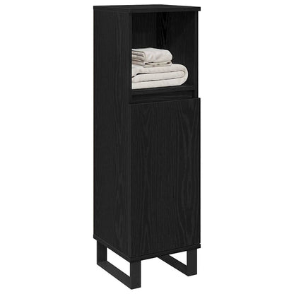 Mobile da Bagno Rovere Nero 30 x 30 x 100 cm | homemem39