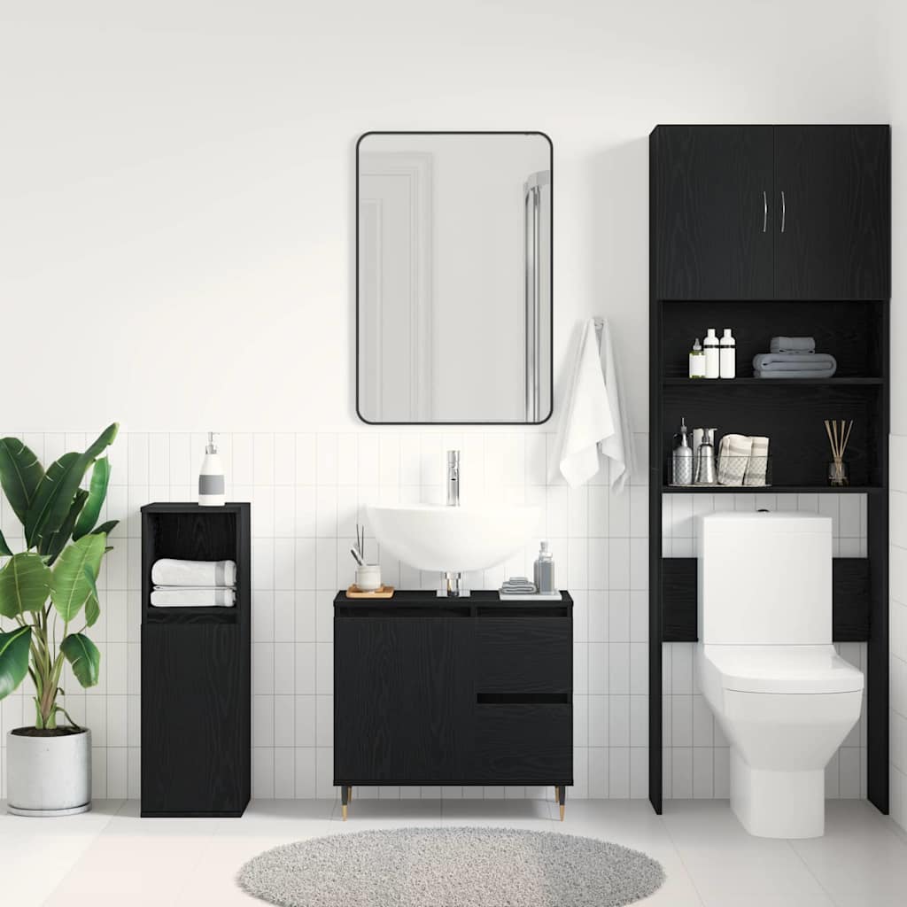 Mobile da Bagno Rovere Nero 65 x 33 x 60 cm | homemem39