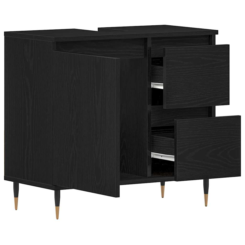 Mobile da Bagno Rovere Nero 65 x 33 x 60 cm | homemem39