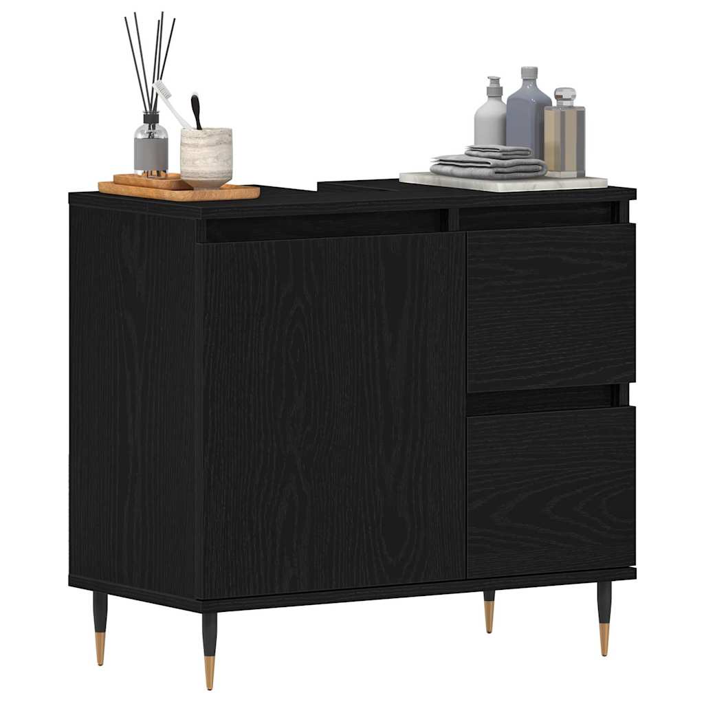 Mobile da Bagno Rovere Nero 65 x 33 x 60 cm | homemem39