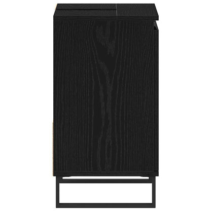 Armadio per Lavabo da Bagno Rovere Nero 65 x 33 x 60 cm | homemem39