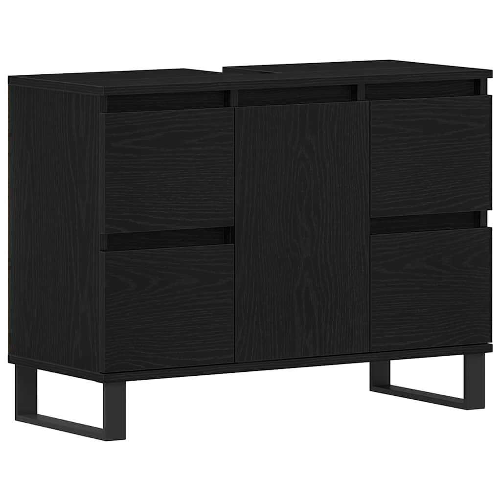 Mobile da Bagno Rovere Nero 80 x 33 x 60 cm | homemem39
