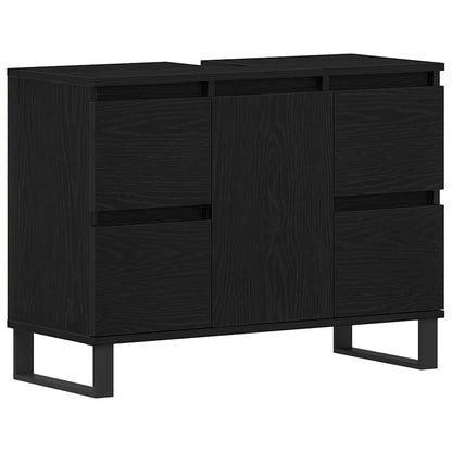 Mobile da Bagno Rovere Nero 80 x 33 x 60 cm | homemem39
