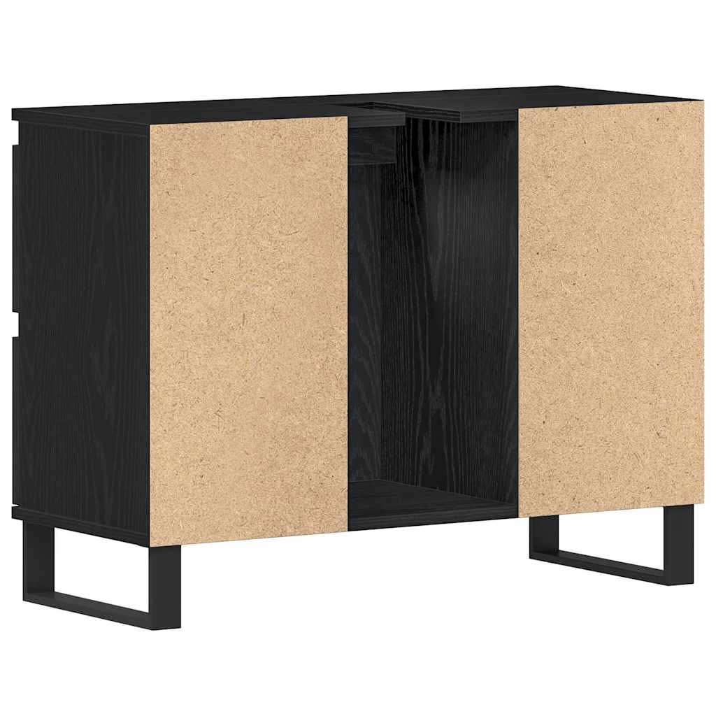 Mobile da Bagno Rovere Nero 80 x 33 x 60 cm | homemem39