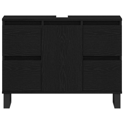 Mobile da Bagno Rovere Nero 80 x 33 x 60 cm | homemem39