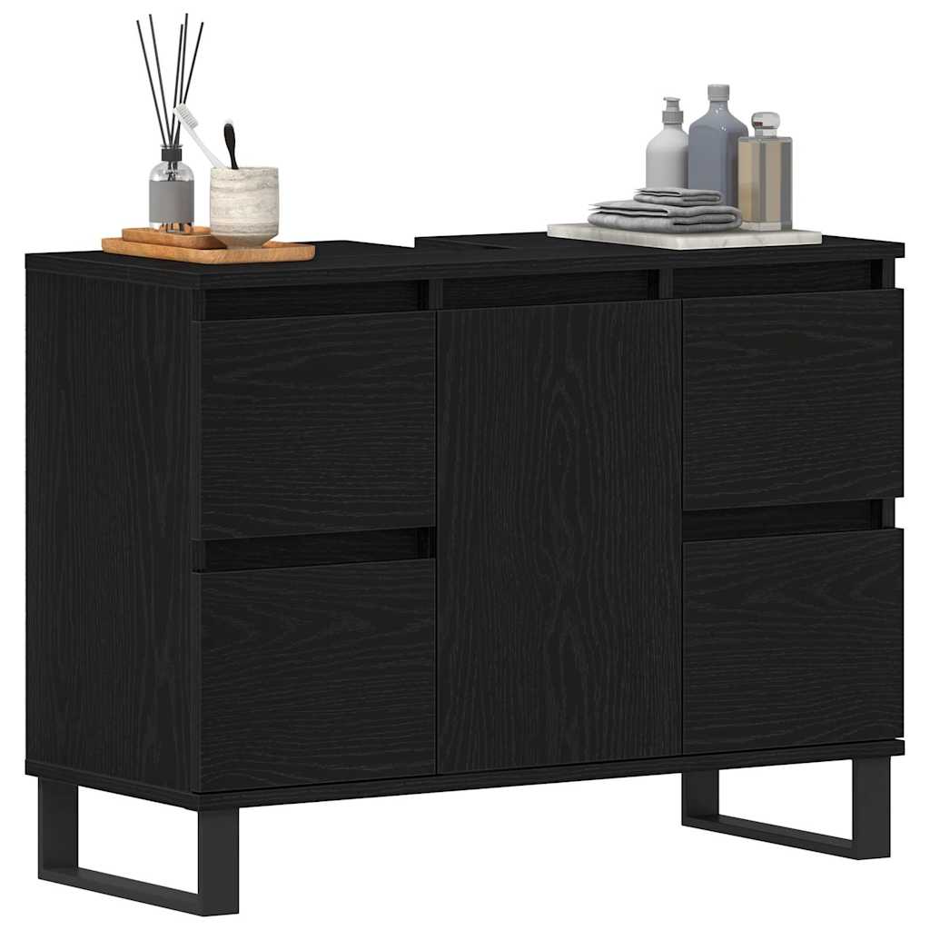Mobile da Bagno Rovere Nero 80 x 33 x 60 cm | homemem39