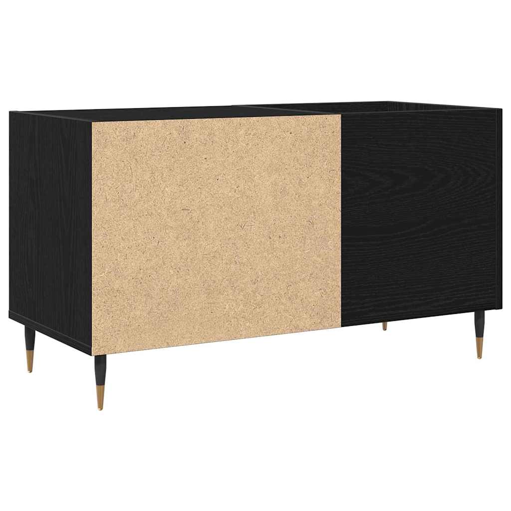 Mobile porta vinili con lo scaffale Rovere Nero 85 x 38 x 48 cm
