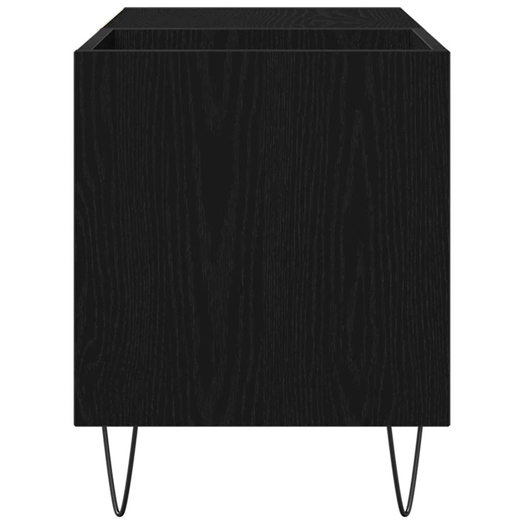 Mobile porta vinili con lo scaffale Rovere Nero 85 x 38 x 48 cm | homemem39