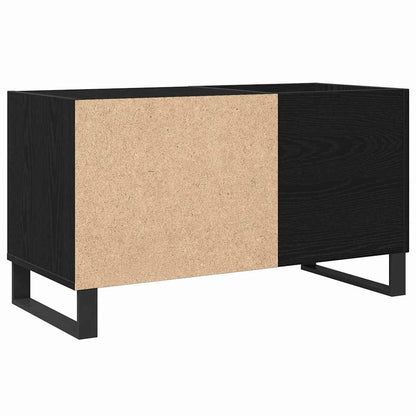 Mobile porta vinili con lo scaffale Rovere Nero 85 x 38 x 48 cm | homemem39