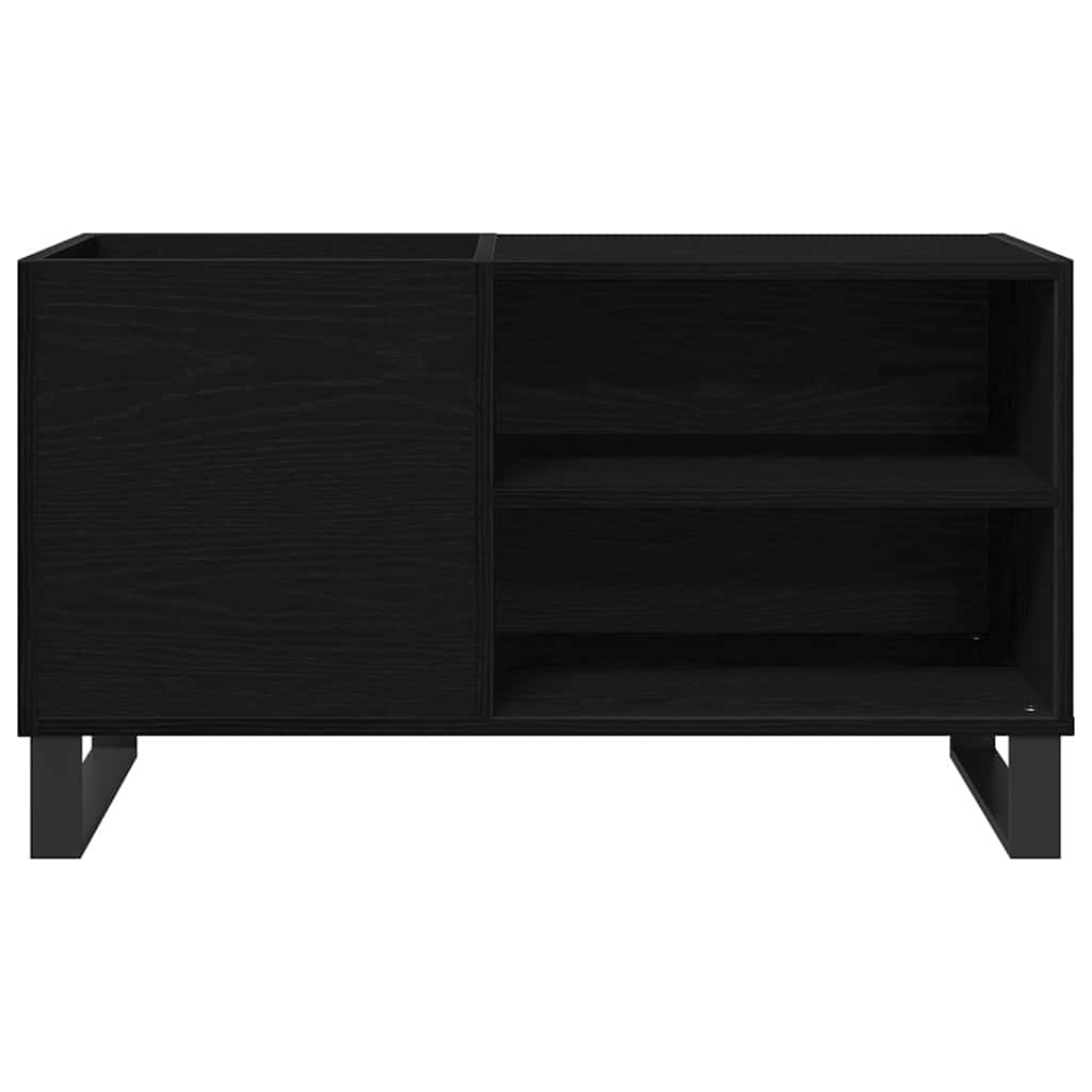 Mobile porta vinili con lo scaffale Rovere Nero 85 x 38 x 48 cm