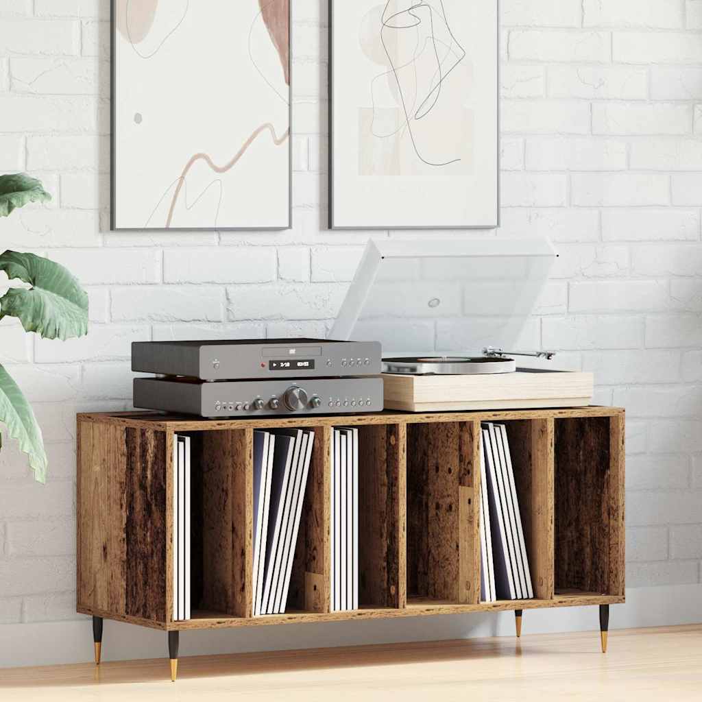 Mobile porta vinili Legno vecchio 100 x 38 x 48 cm | homemem39