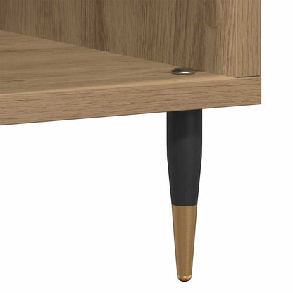 Mobile porta vinili rovere artigianale 100 x 38 x 48 cm | homemem39
