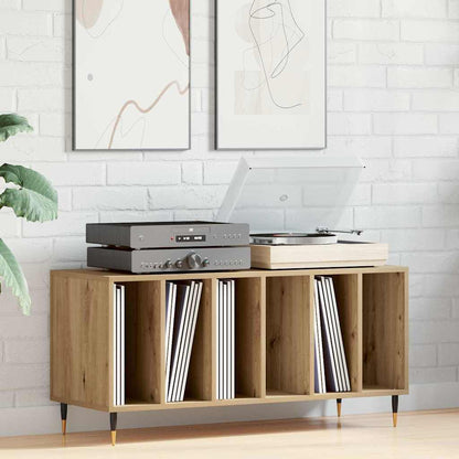Mobile porta vinili rovere artigianale 100 x 38 x 48 cm | homemem39