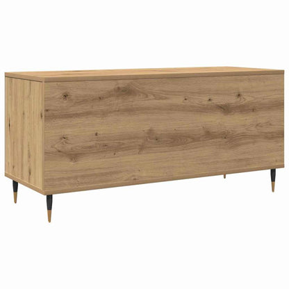 Mobile porta vinili rovere artigianale 100 x 38 x 48 cm | homemem39